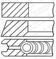 Goetze Engine Kolbenringsatz 08-145100-00 Passend FüR Fiat
