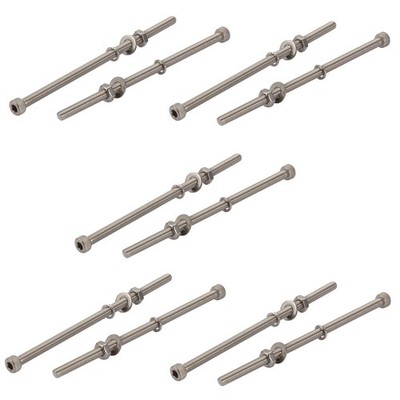 10Stk Edelstahl 304 Innensechskantschrauben Set mit Unterlegscheiben M4x90mm