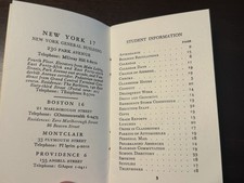 VTG 1960-1961 Katharine Gibbs School New York City Students Handbook Barbizon