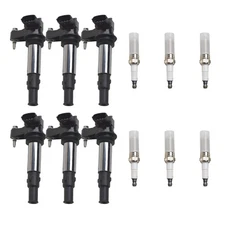 6pcs Ignition Coils Pack And Iridium Spark Plug For Buick Cadillac GMC Saturn