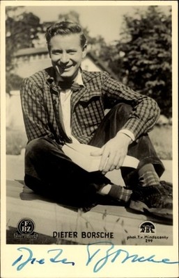 Postcard actor Dieter Borsche, portrait, FBZ Verlag, autograph - 10874391
