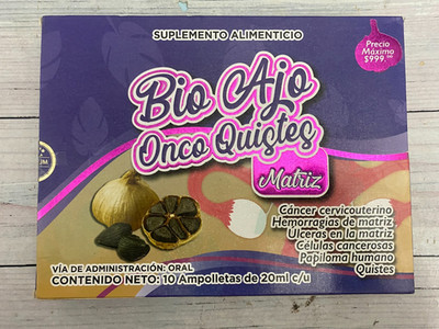 Bio Ajo Onco Quistes Micro Ampolletas 10 Ampolletas Potente