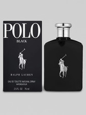 Ralph Lauren Polo Black Eau de Toilette 2.5 oz / 75 ml Spray for Men NEW Seal