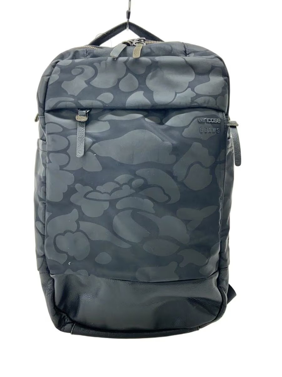 Beams Backpack Nylon Blk Allover Pattern K6m11 - image 1