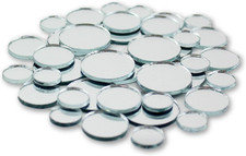 Small Mini round Craft Mirrors Bulk Assortment 1/2, 3/4  1 Inch 100 Pieces M...