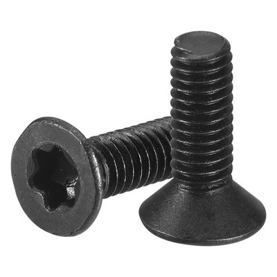 M3-0.5 x 8mm Flat Torx Head Machine Screws, 20Pcs Carbon Steel