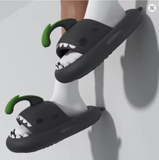 Unisex Shark Slide Sandals Lightweight EVA Cloud Slippers Beach Pool Shower