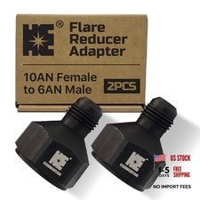 Cosmostar 2 PCS 10AN Female to 6AN Male Flare Reducer Adapter - 10AN to 6AN