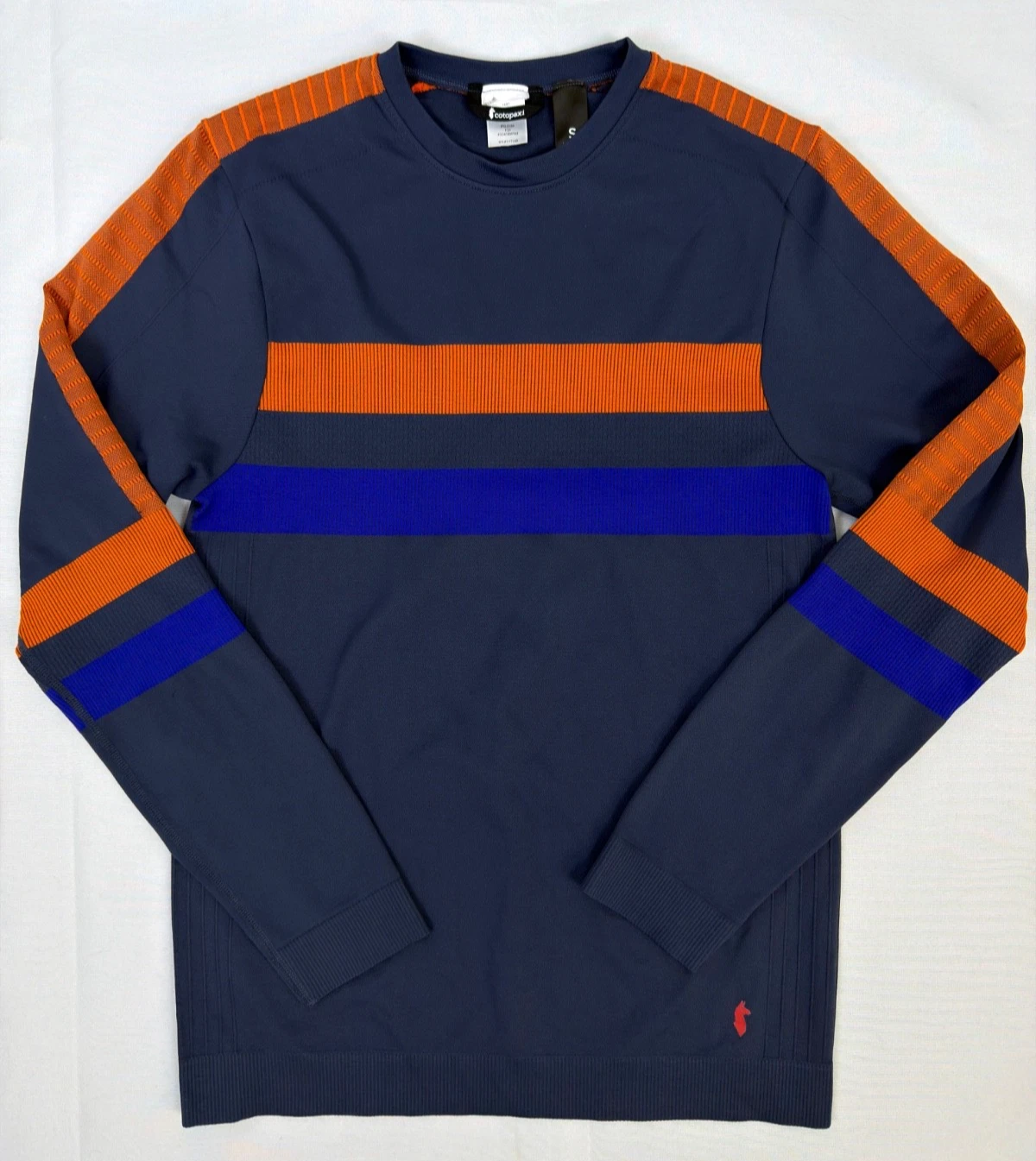 Cotopaxi Debajo Seamless Baselayer Crew Mens S Blue Orange Ski Base Layer