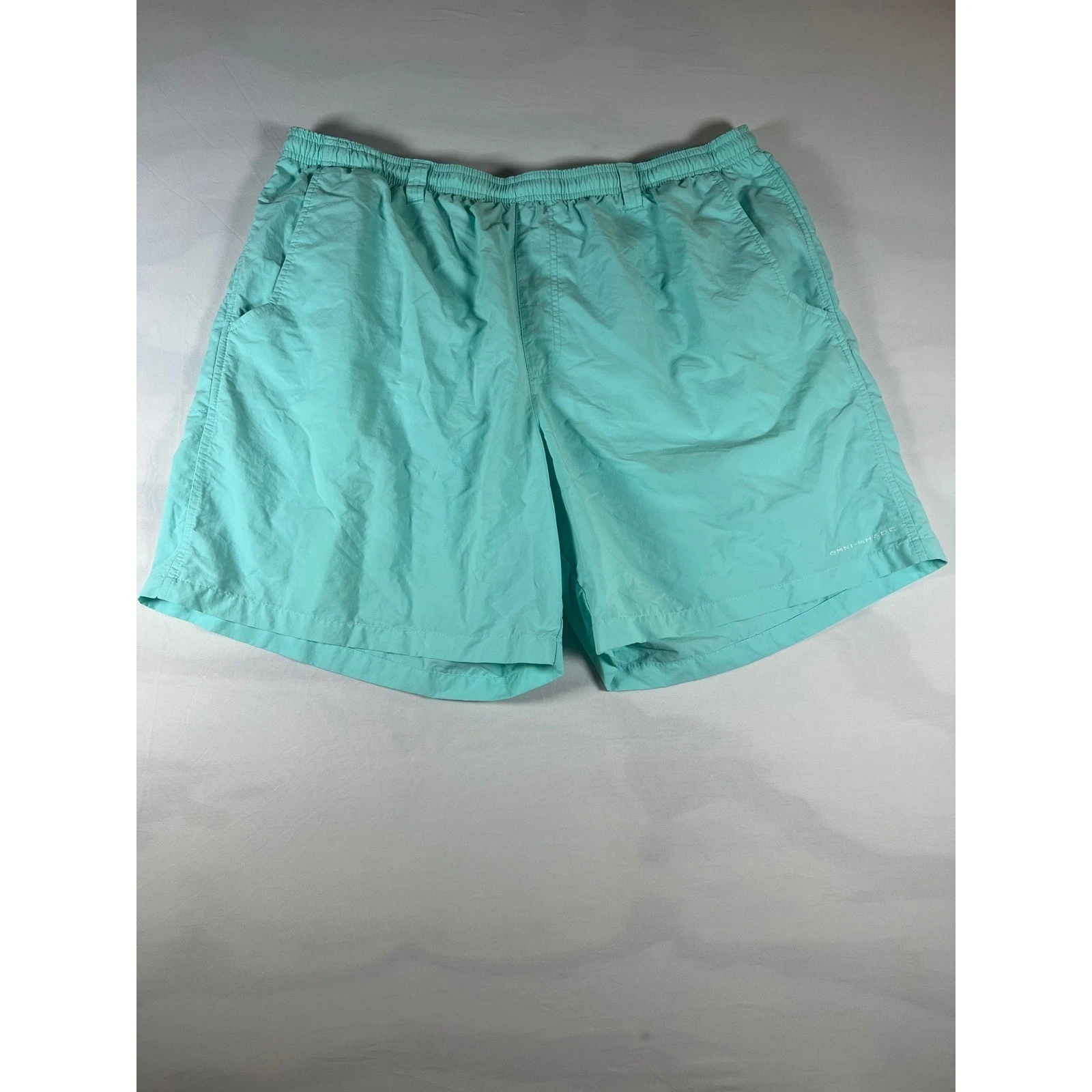 Columbia Mens PFG Fishing Shorts Omni-Shade Aqua XXL