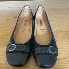 Gabor Ladies Pumps Black Leather 4.5 Barely Worn