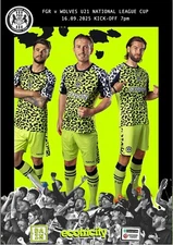 2025-26 FOREST GREEN ROVERS v WOLVES U21   16 Sep  2025 Souvenir PROGRAMME