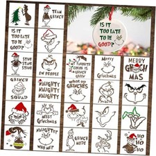 28 Pc Christmas Stencils for Painting on Wood 3 inch Small Christmas Stencils