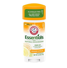 2 PACK -Arm Hammer Essentials Natural Deodorant Fresh 2.5 oz Crisp Orange Citrus
