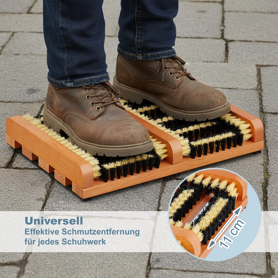 Schuhabstreifer Schuhbürste Schuhputzbürste Schuhputzer Fußabtreter mit Bürsten - Bild 2 von 4