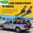 Retractable Ratchet Straps 1x6Ft Bolt-On Tie Down for Trailer Boat Jet Ski ATV