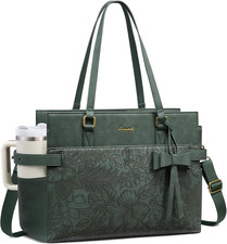 Laptop Bag for Women, Work Tote Computer Purse for Office Teacher Large Capaci