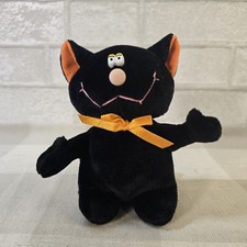 Jerry Elsner Cute Vintage Halloween Black Cat 6 in. Plush Toy