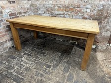 Rustic Farmhouse Pine Dining Table 6 - 8 Seater 6ft With Drawer