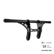 Front Engine Guard Crash Bar Highway Peg Bar Compatible with Harley Black