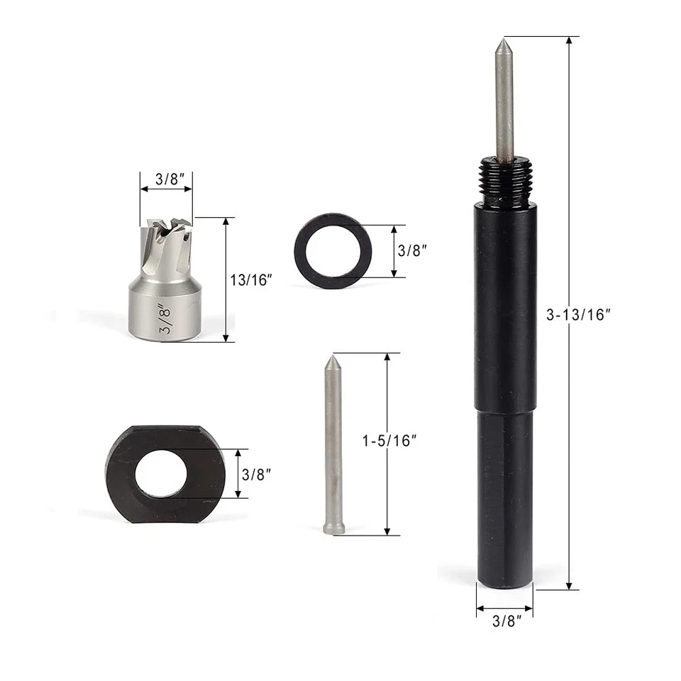 Juego de cortador de soldadura por puntos paquete de 5 removedor HSS de 3/8 pulgadas soldadura chapa metálica agujero dri... Foto 2 de 4