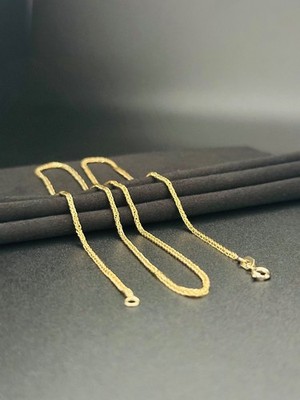 22''2mm.  14 Karat Gold Spiga Kette Halskette