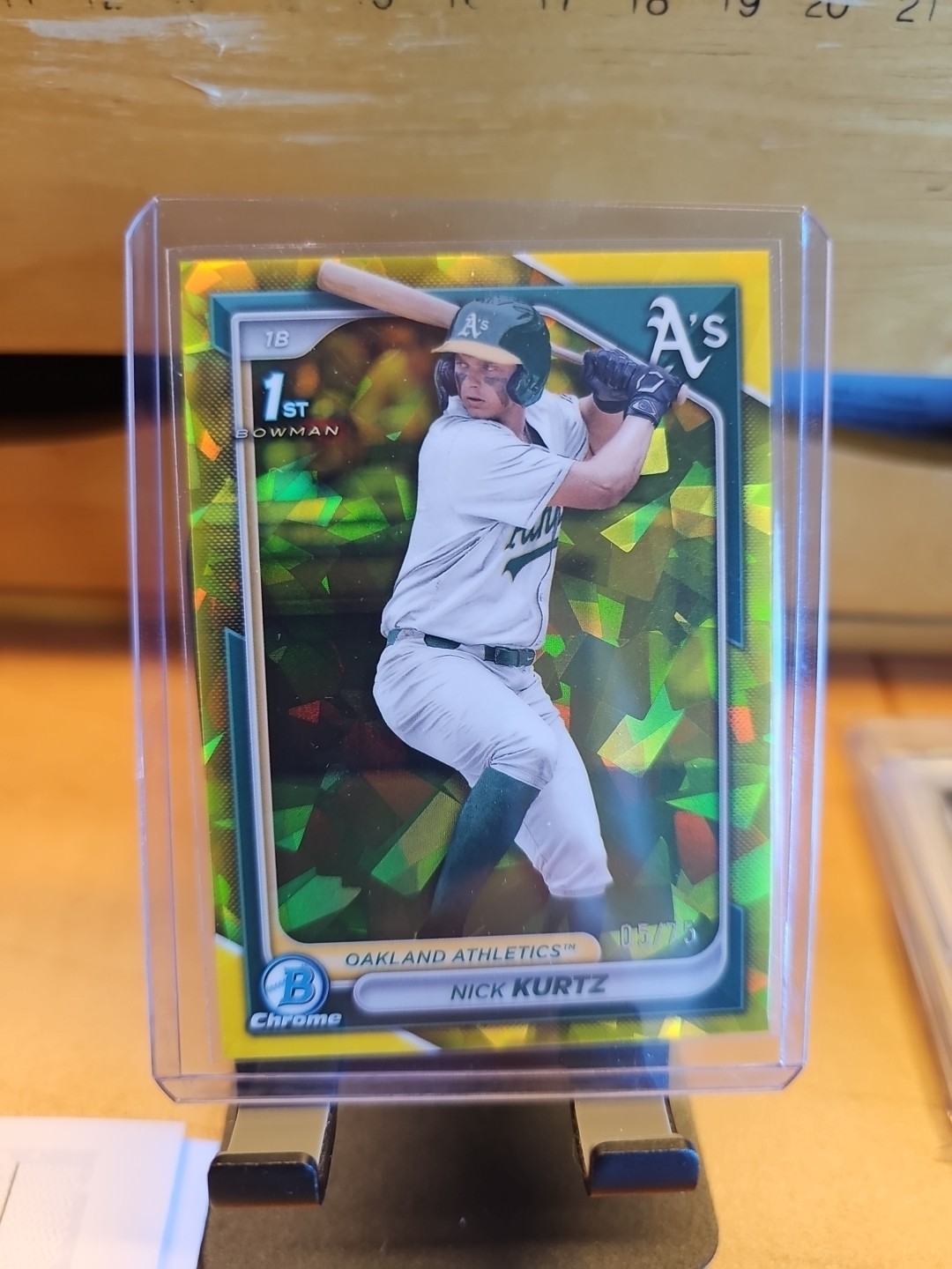 2024 Bowman Chrome Draft Sapphire Edition - Nick Kurtz #BDC-56 Yellow /75 (RC)