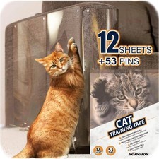 12 Pack Cat Scratch Furniture Protector   Clear Couch Protector from Cat Claws