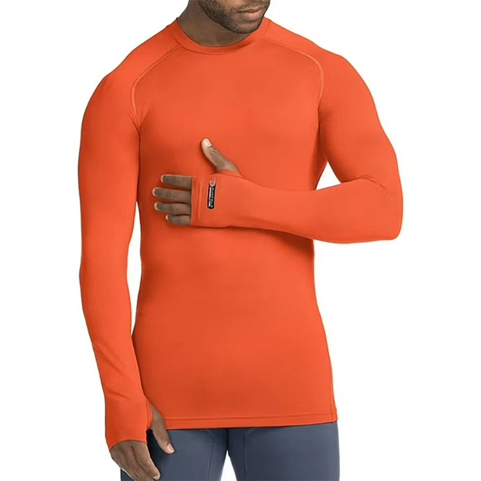 Duofold by Champion THERMatrix Base Layer Shirt Men’s Crew Electric Orange KDC1
