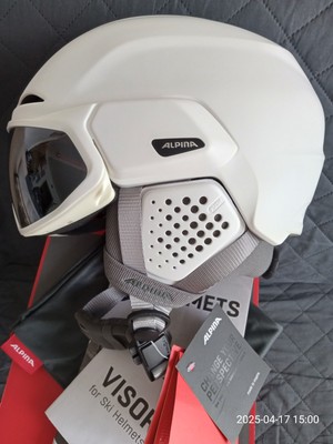 alpina skihelm mit visier 51-55cm. S/M Weiß Unisex