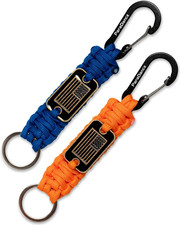 Paracord Keychain Braided Rope Key Chain W/Usa Flag Carabiner Hook Clip for Men