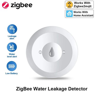 Zigbee Water Sensor Flood Leak Detector for Home Assistant Zigbee2MQTT