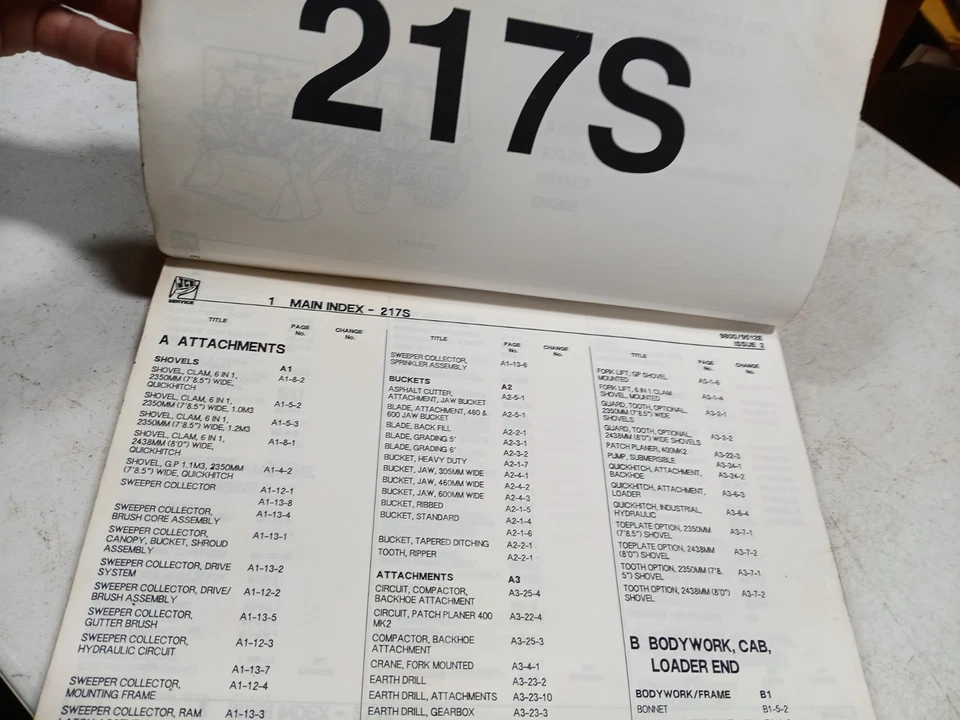 Retroescavadeira JCB 217S Series 2 catálogo de peças de fábrica manual S# M430001 UP - Imagem 2 de 4