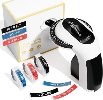 Dymo Omega 3D Embossing Label Maker with Embossing Label Tape 9mm Junior