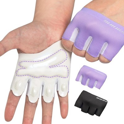 Durable Half-Palm Workout Gloves Unisex Purple  White Intense Training New
