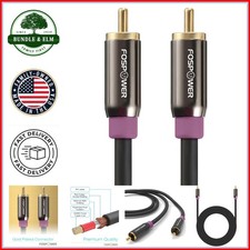 Subwoofer Cable 25 FT RCA to RCA Audio Stereo Cable, Male to Male - Dual Sh...