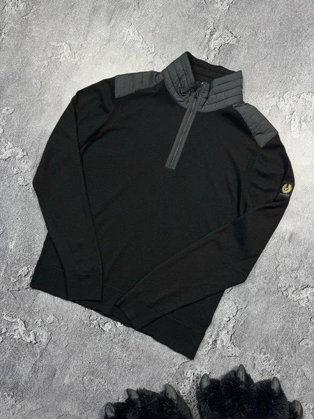 Men Belstaff Sweater Black Wool XL-XXL