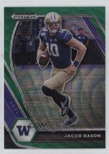 2021 Panini Prizm Draft Picks Green Wave Prizm Jacob Eason #34 1nj0