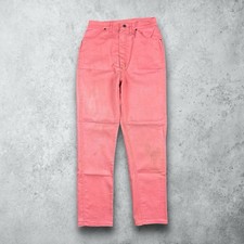 Vintage 60s Wrangler Misses Sanforized Pink Jeans Straight Leg Women  s 13/14