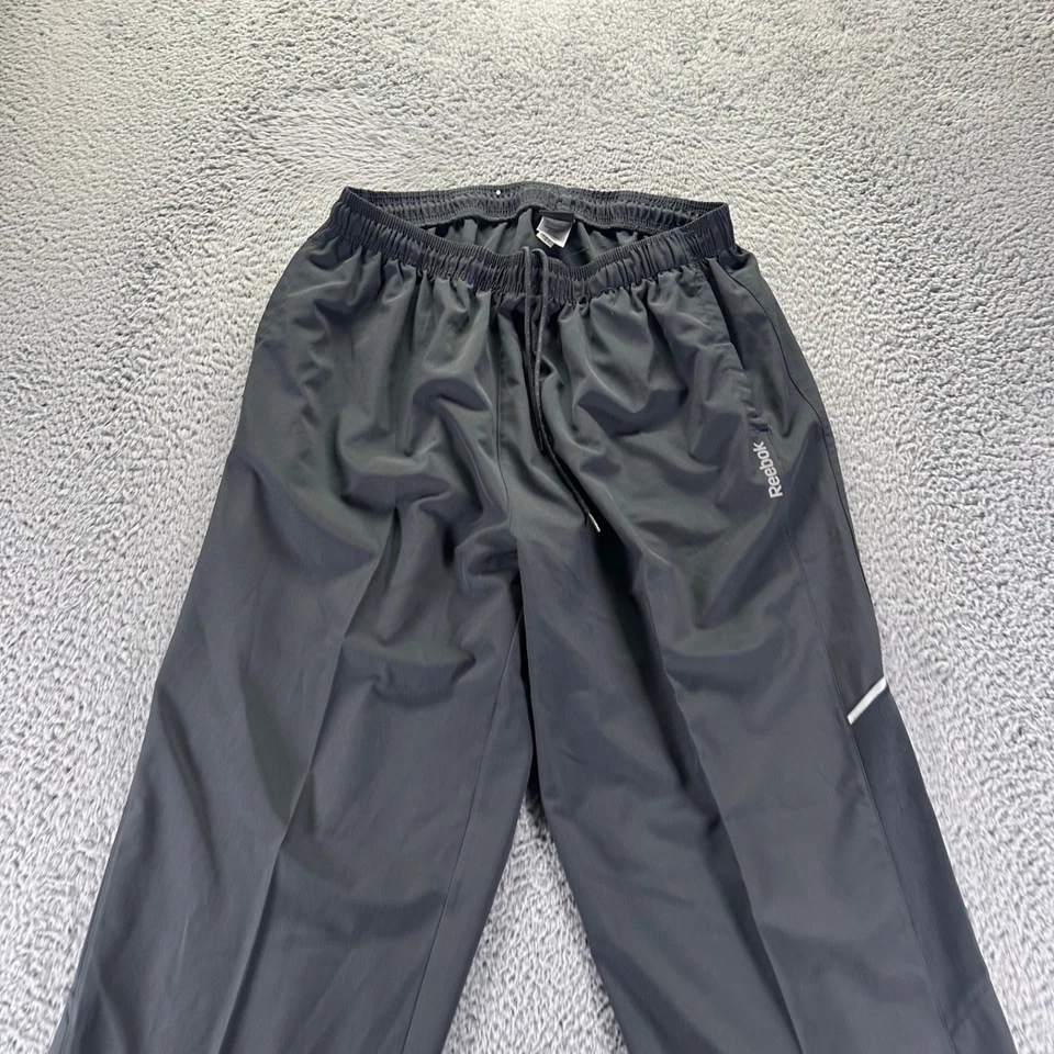 Pantalones deportivos Reebok vintage para hombre XXL gris poliéster elástico calce suelto holgados Foto 2 de 4