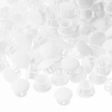 300 Pcs Plastic Hole Plugs White Screw Plugs Plastic Hole Cover Snap in Locki...