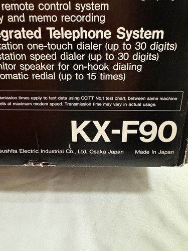 Système de réponse téléphonique vintage Panasonic KX-F90 avec télécopieur fabriqué au Japon - Photo 5/24