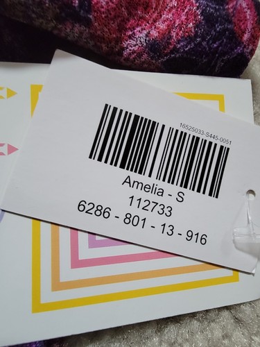 NWT Lularoe Amelia Dress * Pockets * Size S Color Purple and Pink With Flowers - Picture 5 of 5