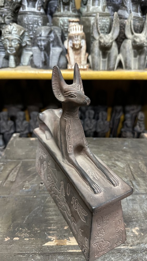 ANCIENT EGYPTIAN ANTIQUES EGYPTIAN Statue Of Anubis Sitting Rare Egyptian BC