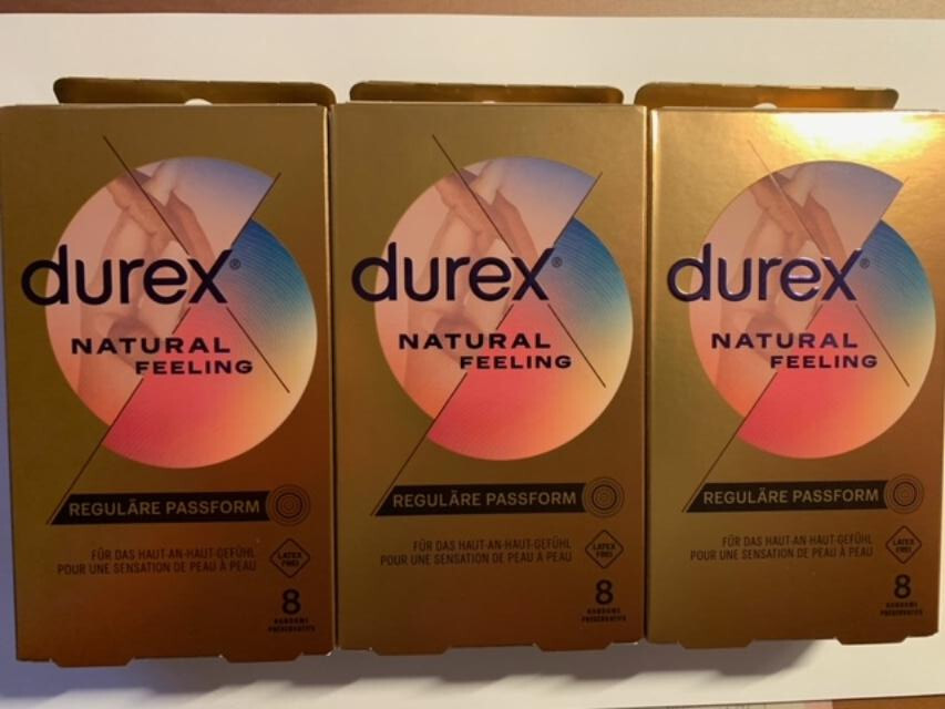 Durex Natural Feeling Kondome (latexfrei), 3 x 8 Stück, NEU & OVP