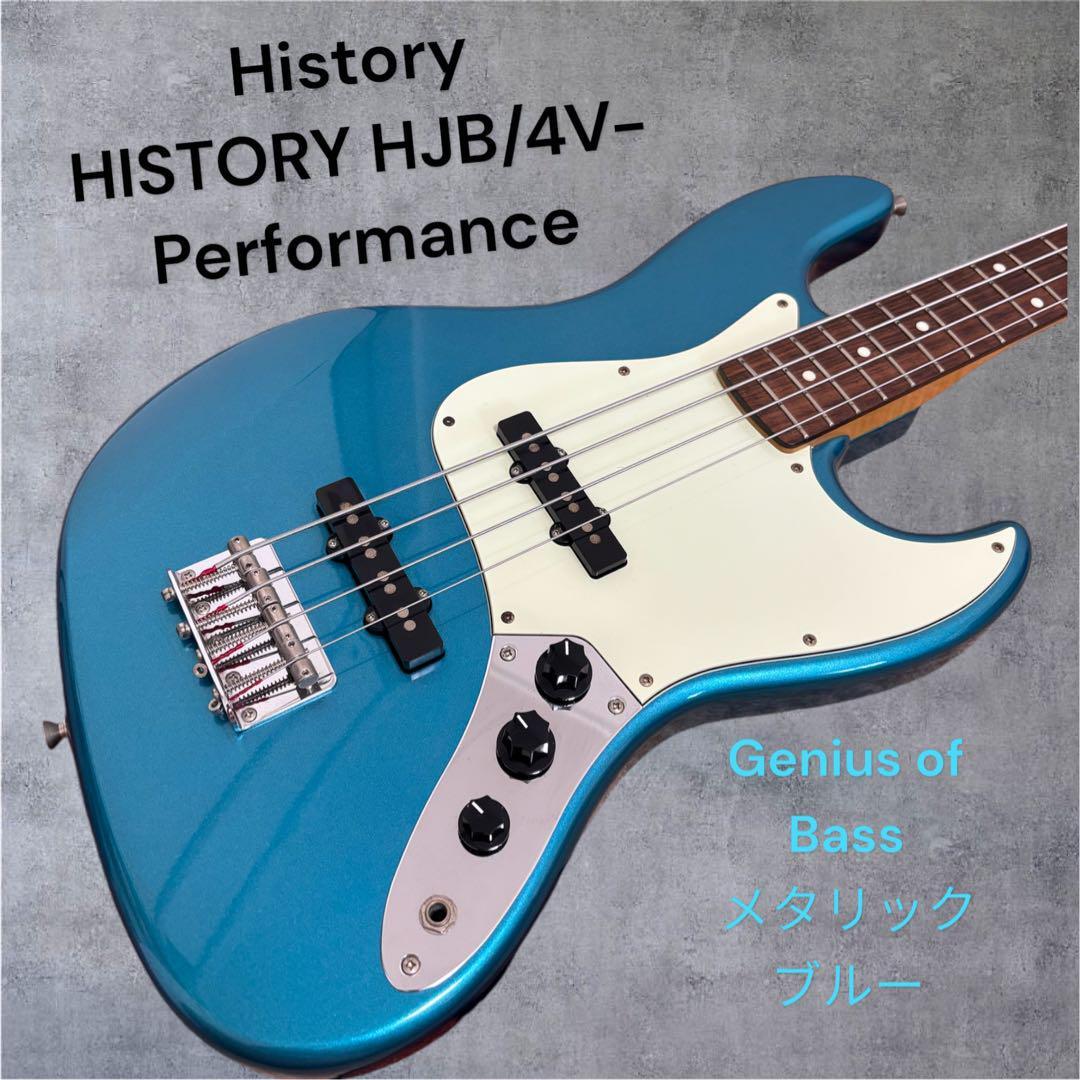 History by FUJIGEN Electric Bass HJB4V-Performance Jazz Bass  