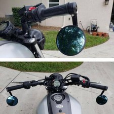 7/8" Round Motorcycle Anti-Glare Handle Bar End Side Mirrors For Honda Triumph