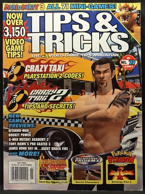 Tips & Tricks Video Game Magazine No 77 July 2001 Crazy Taxi Mario Party 3
