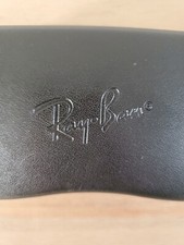 RAY BAN EYEGLASSES SUNGLASSES holder BLACK LARGE LEATHER CLAMSHELL CASE ONLY