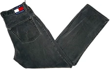 *VTG* Tommy Hilfiger 'Tommy Jeans' 90s Men's Gray Jeans; Size 34 x 34
